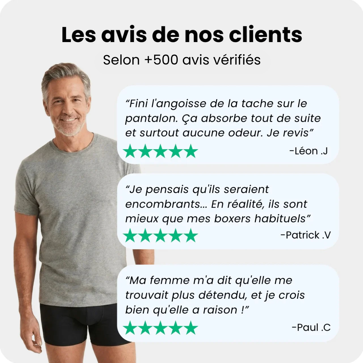 Boxer d’incontinence homme ultra-absorbant et lavable